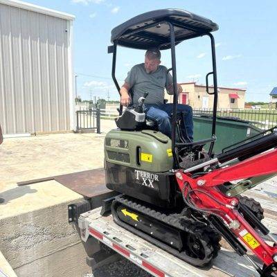 Customer Bruce Waden with excavator